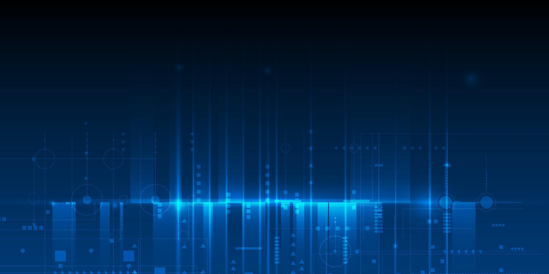 Abstract circuit board design with line, dot on cyberspace background, Illustration computer, science, digital network, modern communication technology, big data, connection futuristic concept vector