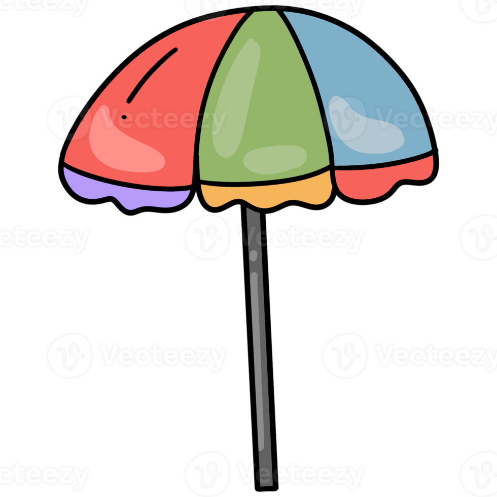 colorful beach umbrella png