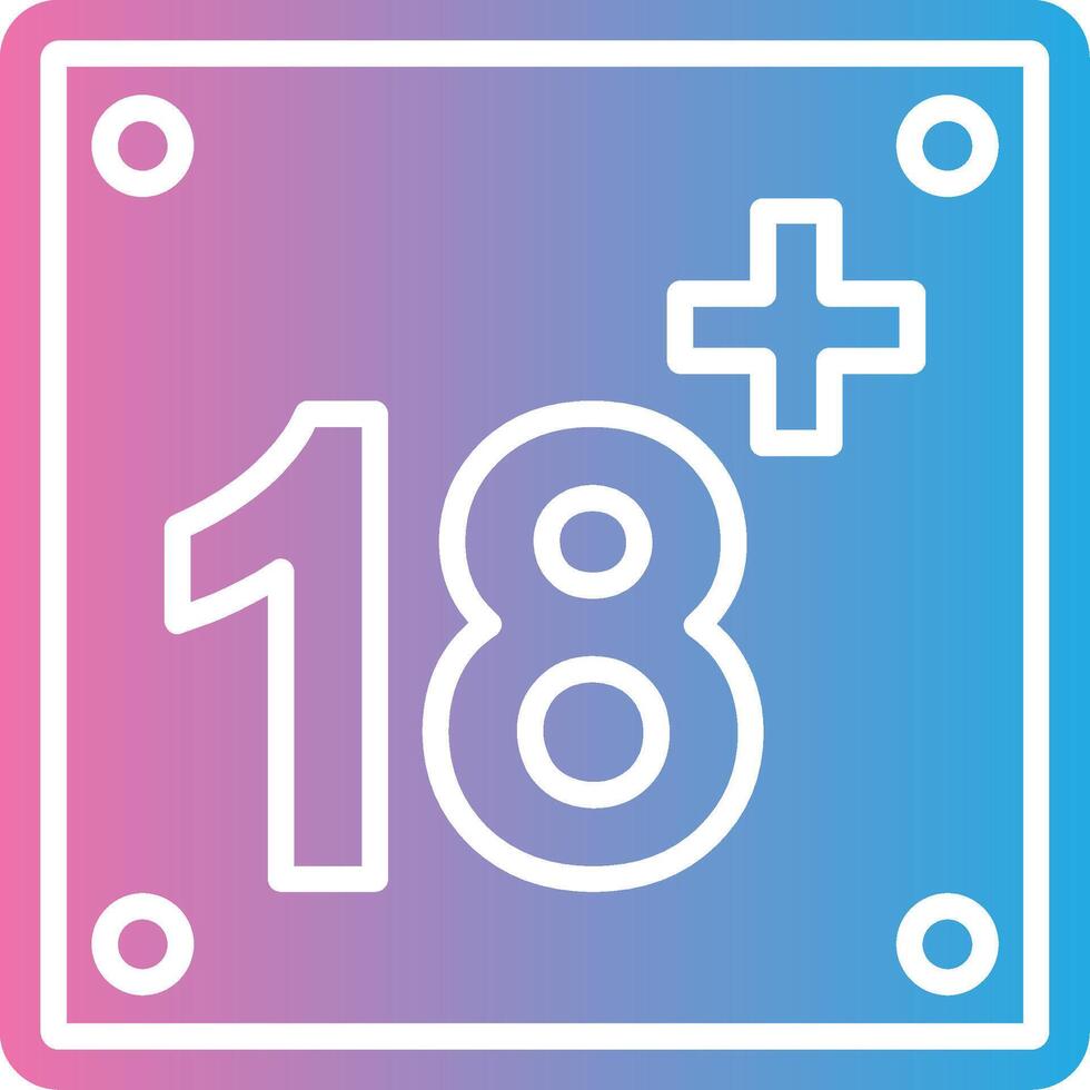The icon for the 18 plus app vector