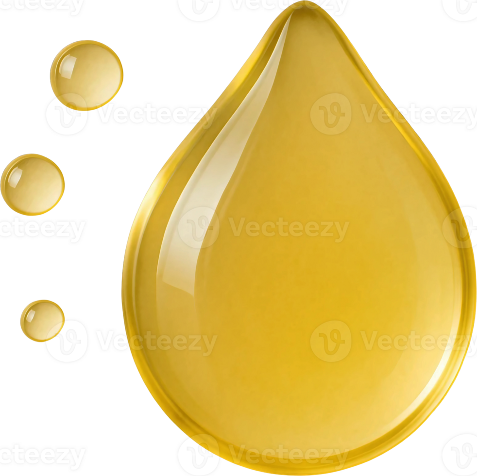 A drop of oil with a yellow drop of oil png