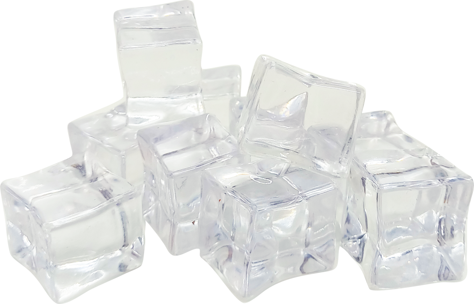 Several small square ice cubes png