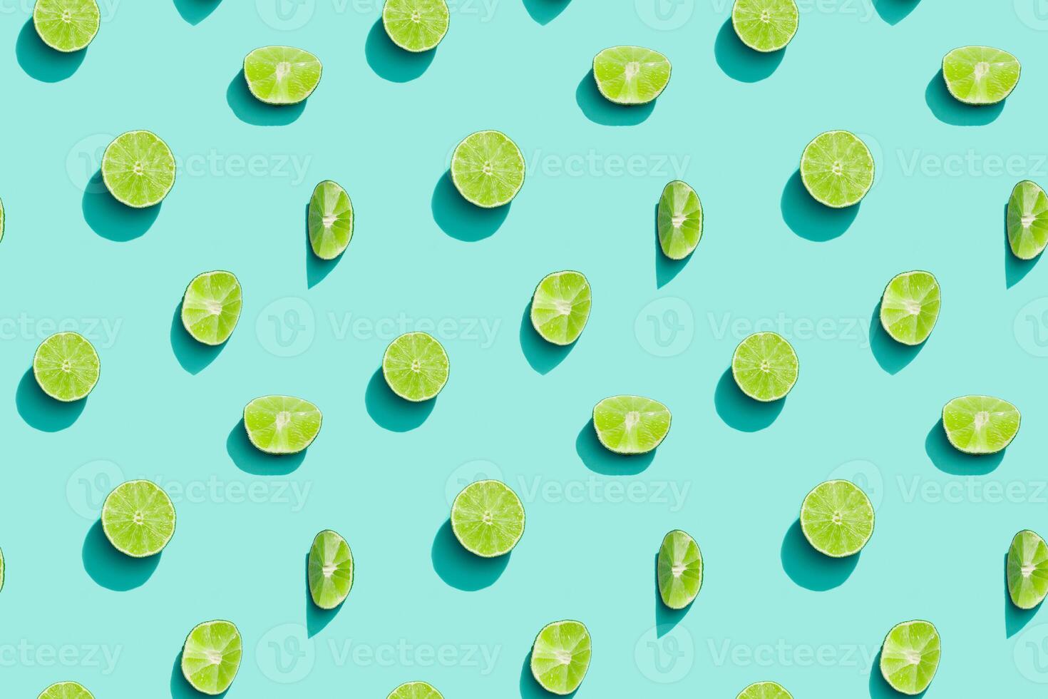 Summer fruits top view, bright juice citrus green lime. Healthy fruit food. photo