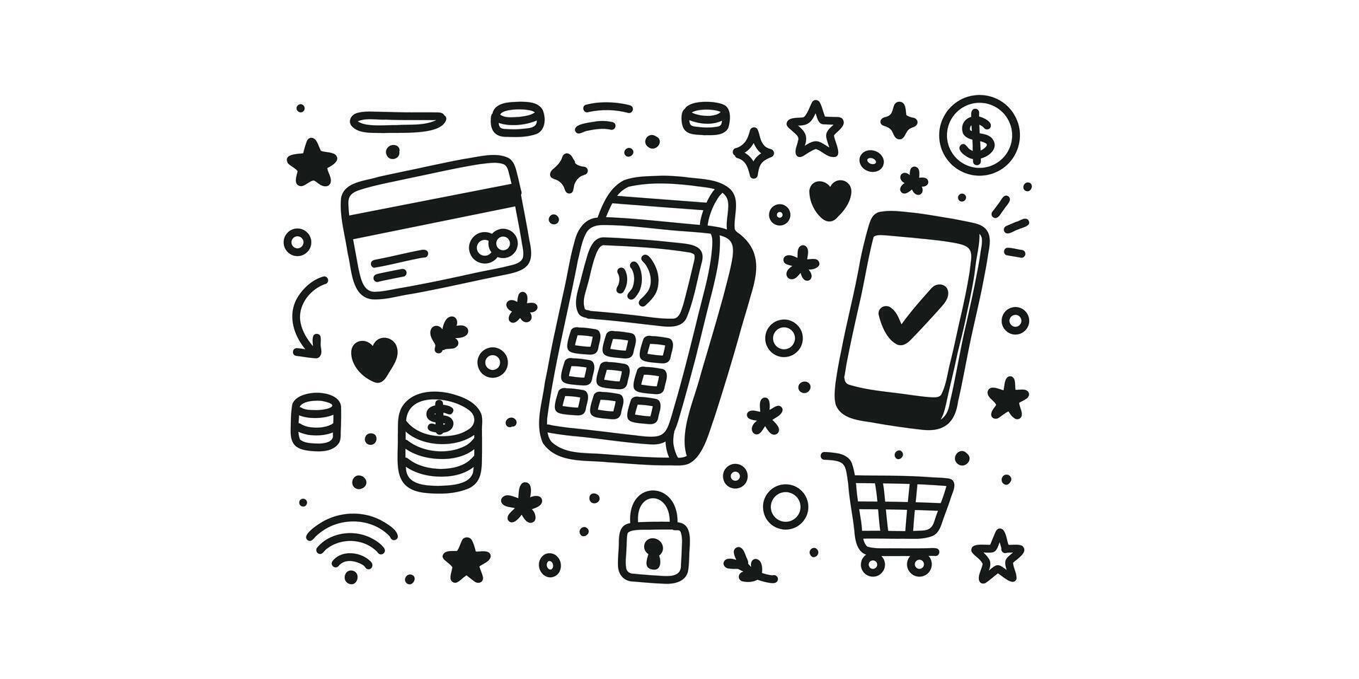 money circulation and cash assets, minimalist set about money vector