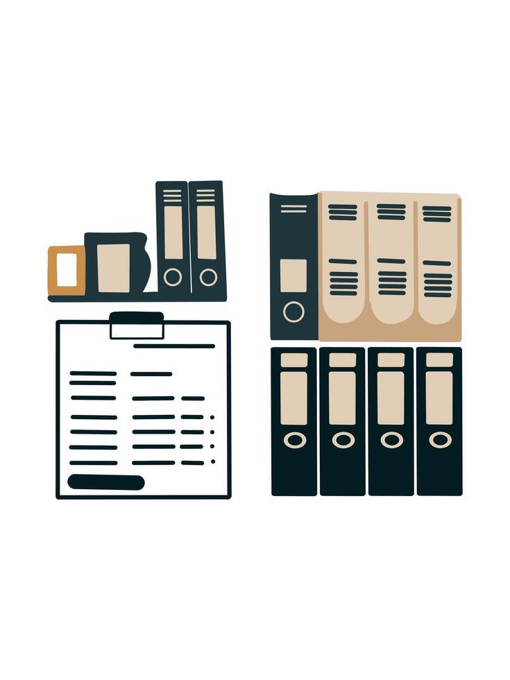 Functional file organizers for modern offices vector