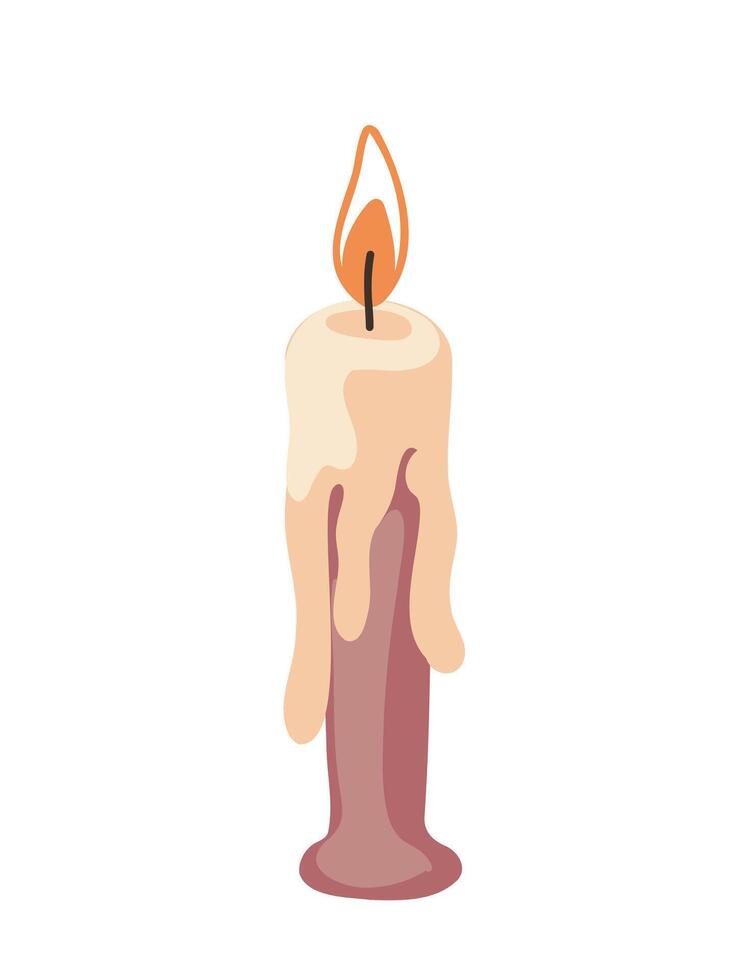 Minimalist illustration of a candle vector