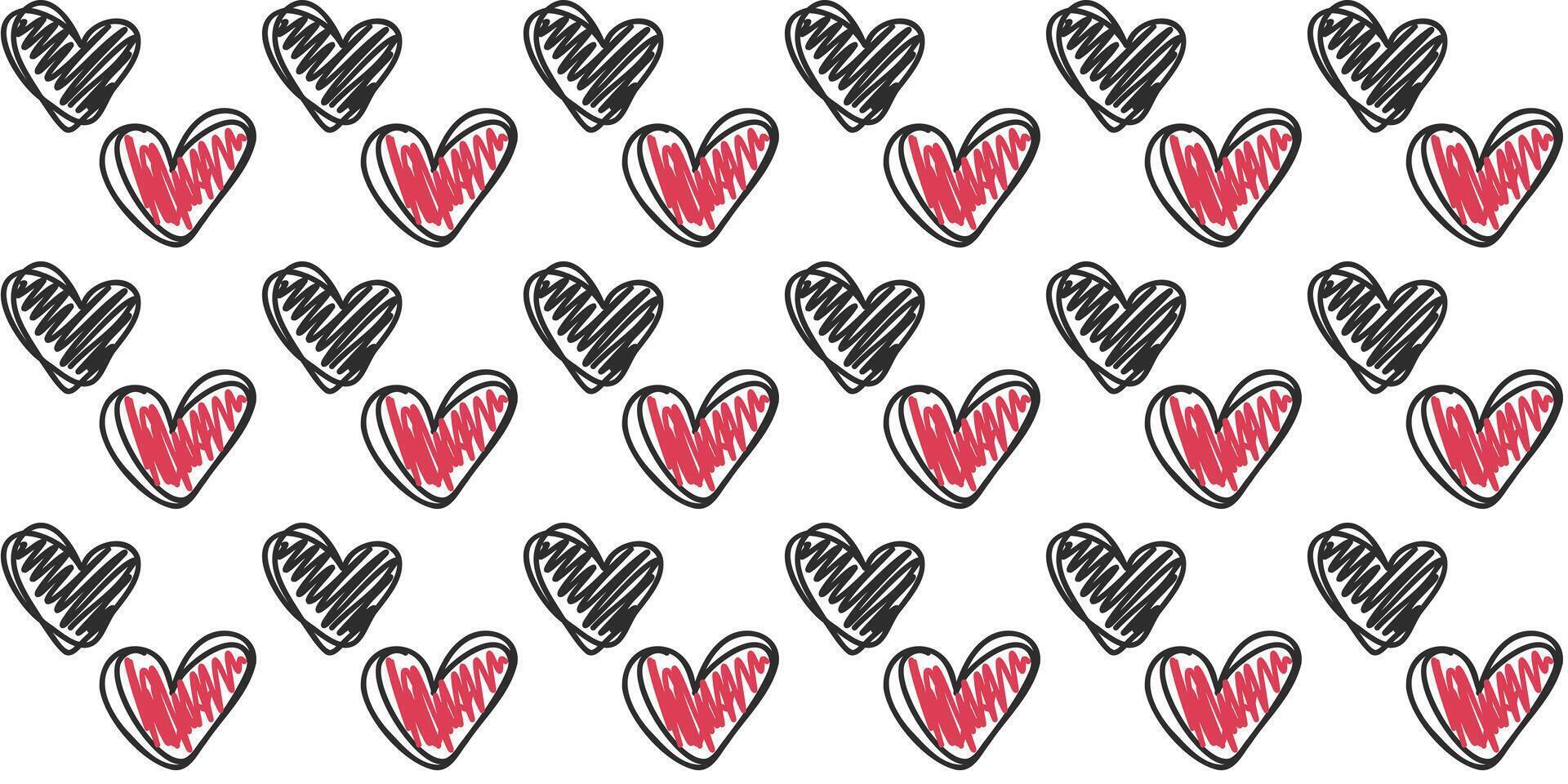 illustration heart pattern for love themes vector