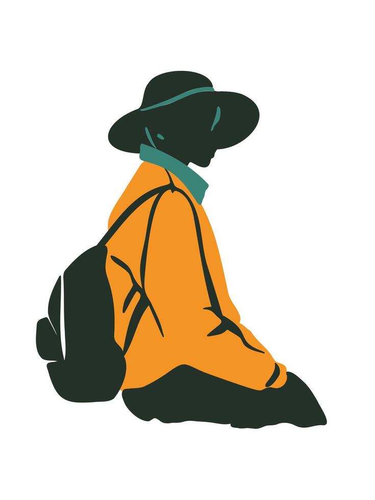 colorful human silhouette design vector
