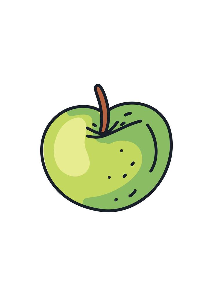 Bright and fun apple doodle design vector