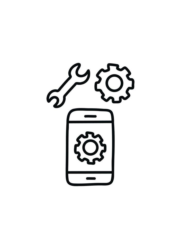 smartphone setup, mobile app vector