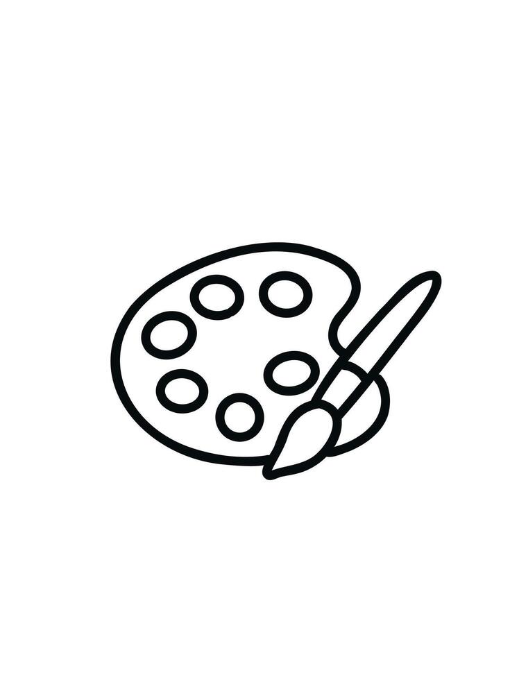 artist palette, painting tool vector
