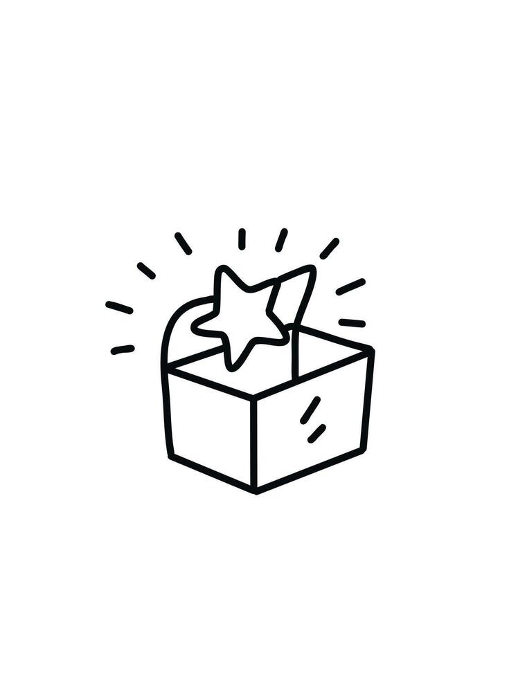 festive package doodle vector