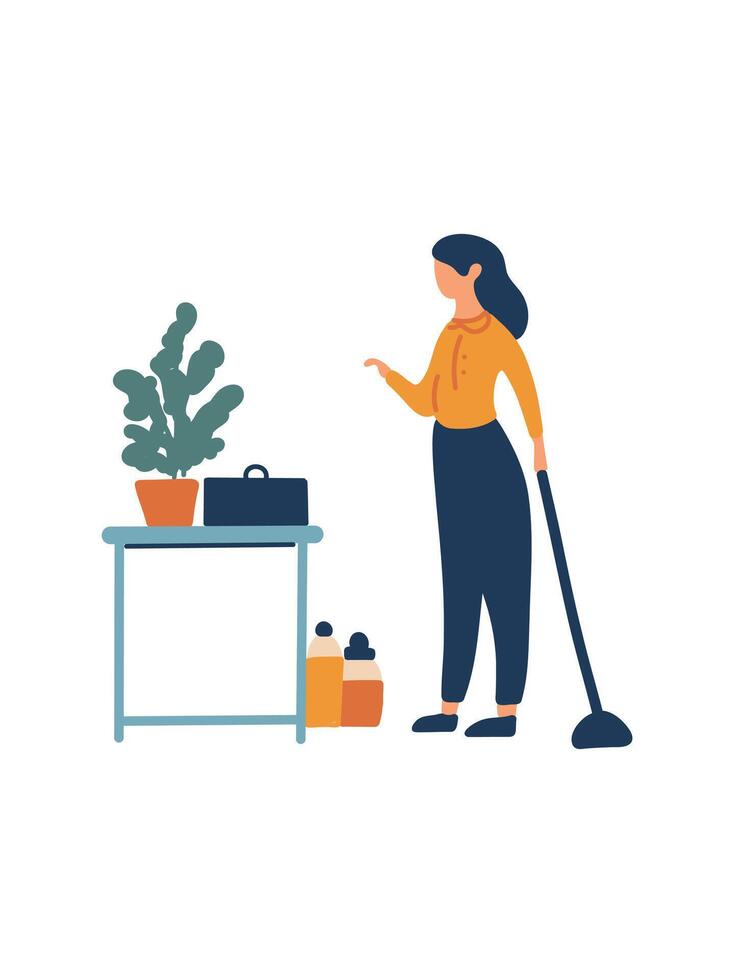 mopping the floor vector