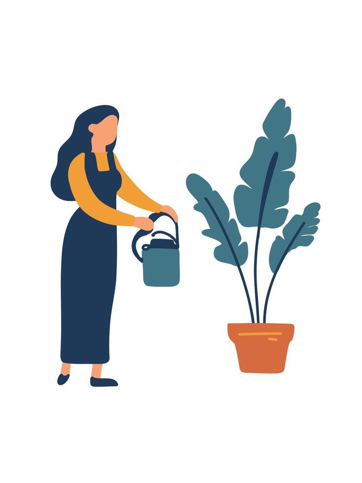 home cleaning with gloves vector