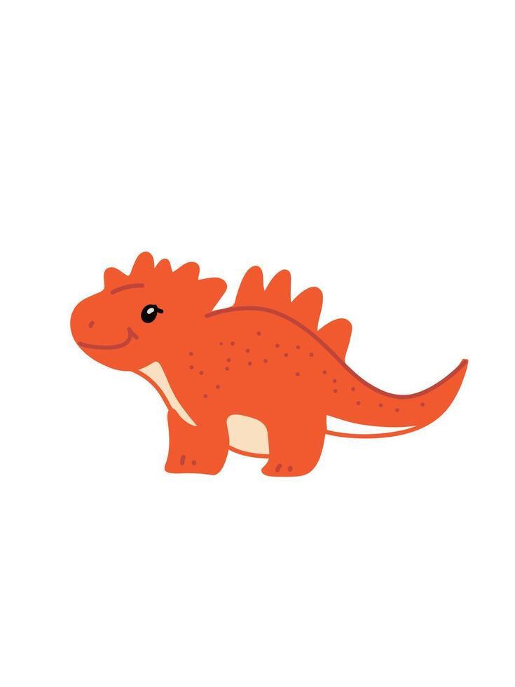 Friendly dragon on white background vector