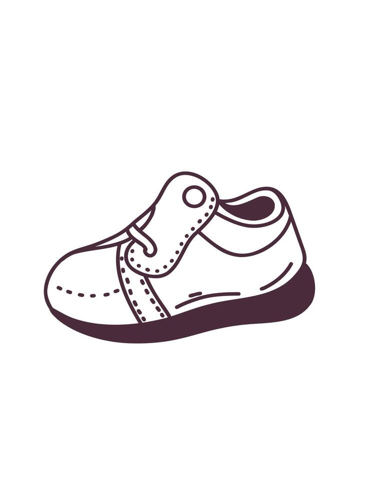 boot icon in funny cartoon style vector