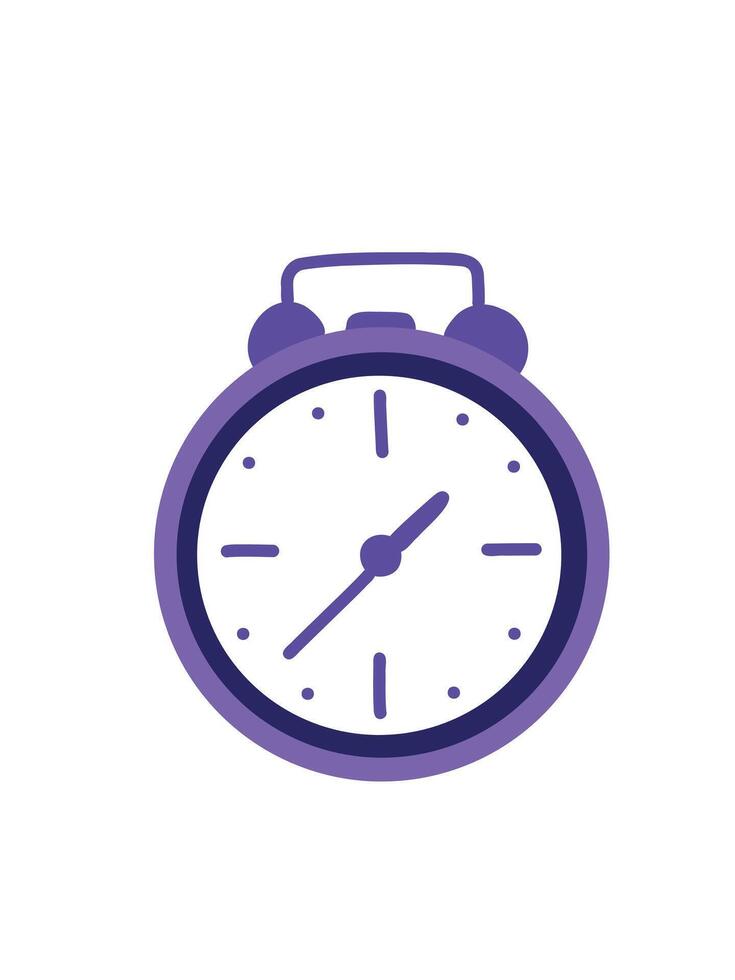 Alarm clock on white background vector