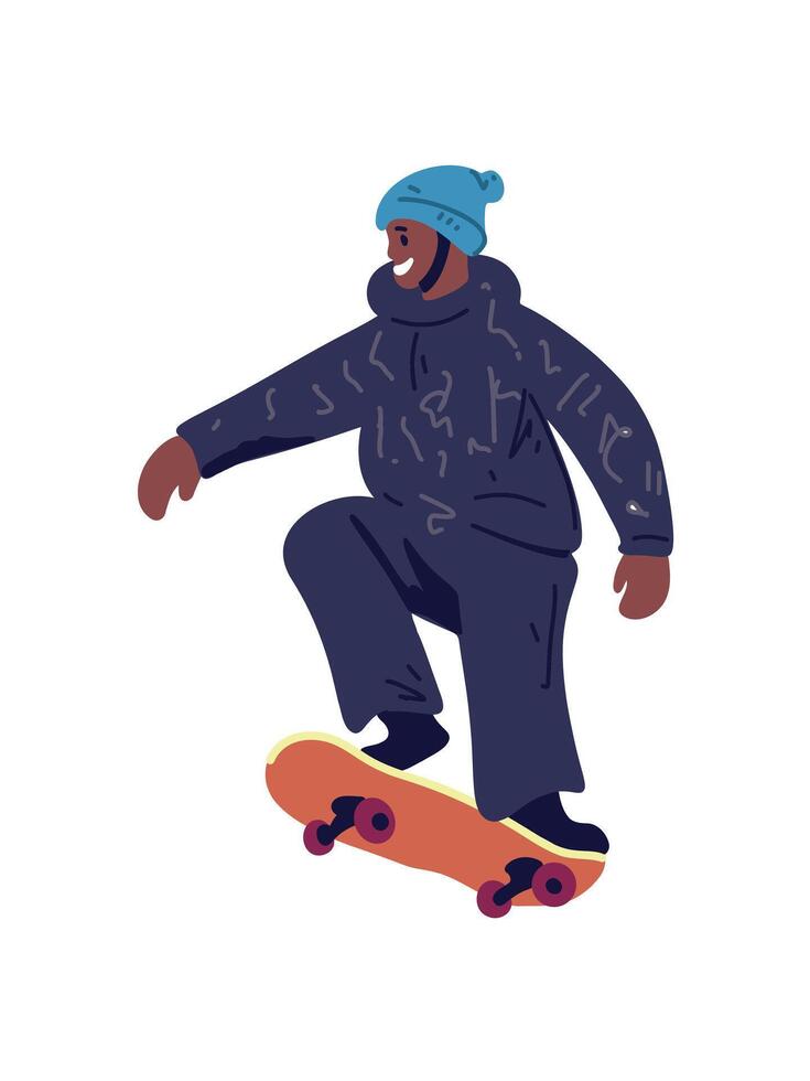 cool skater character vector
