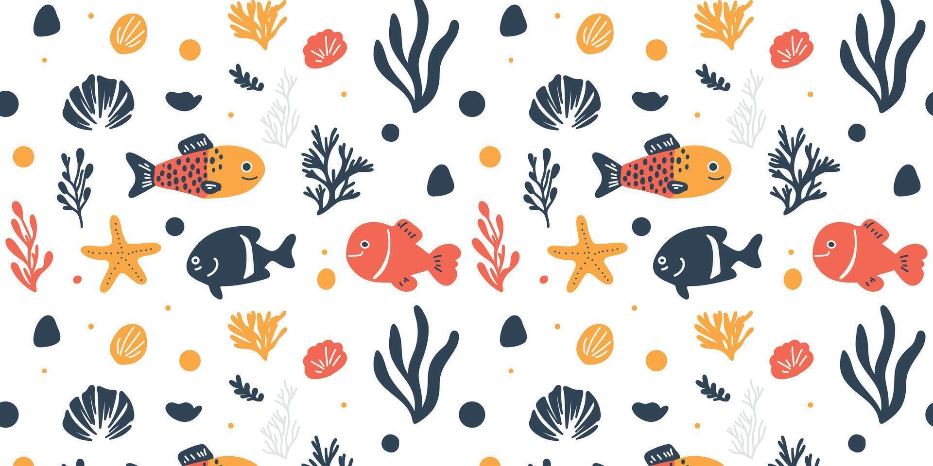 ocean life pattern vector