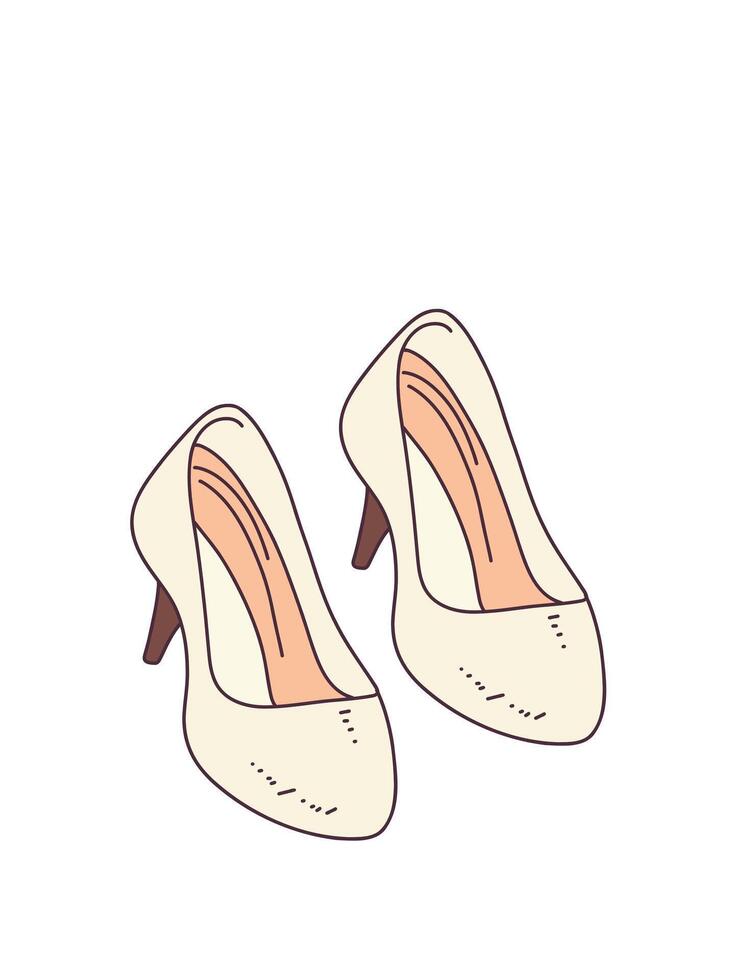 elegant ivory footwear vector