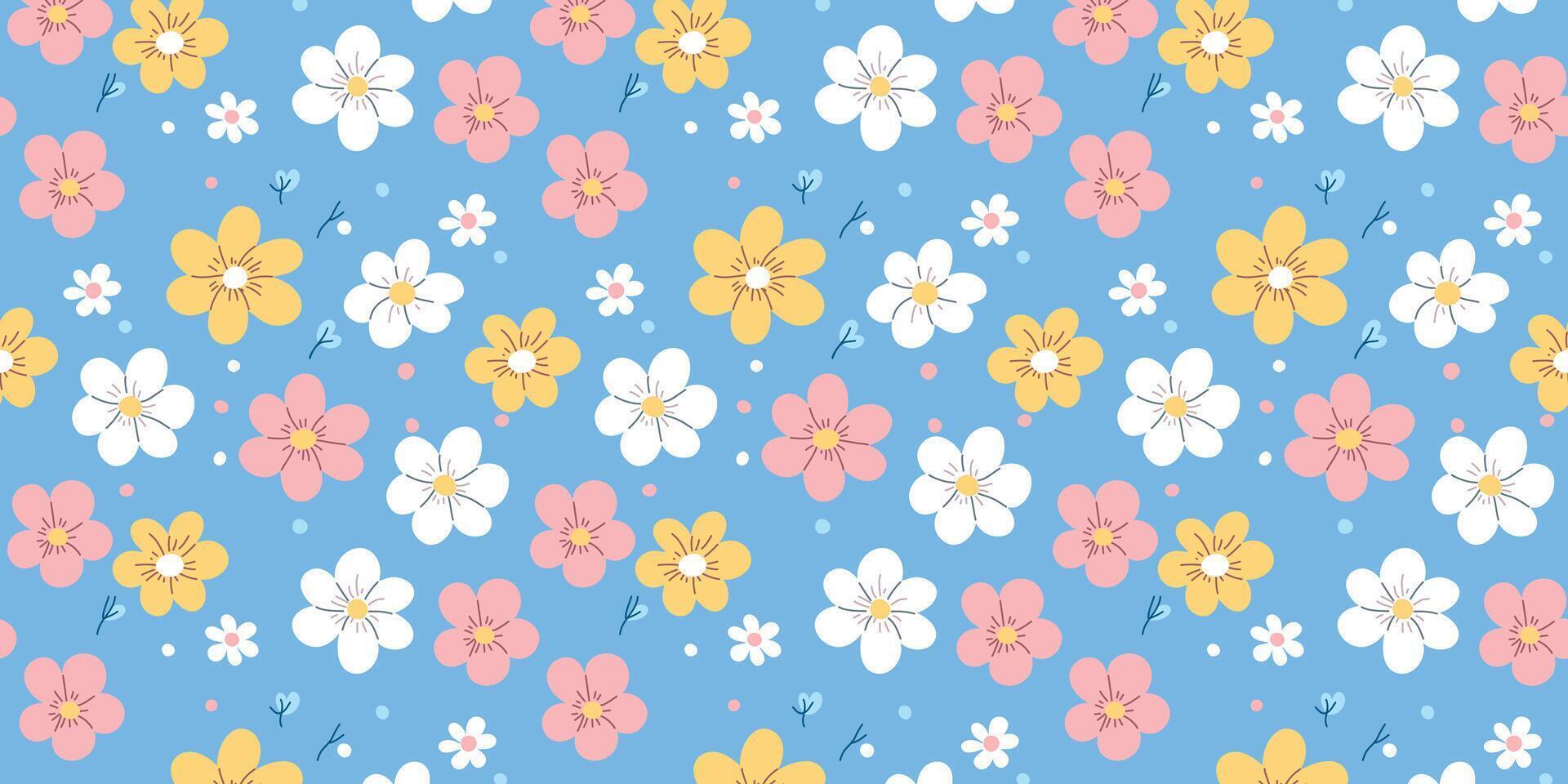 seamless botanical floral pattern vector