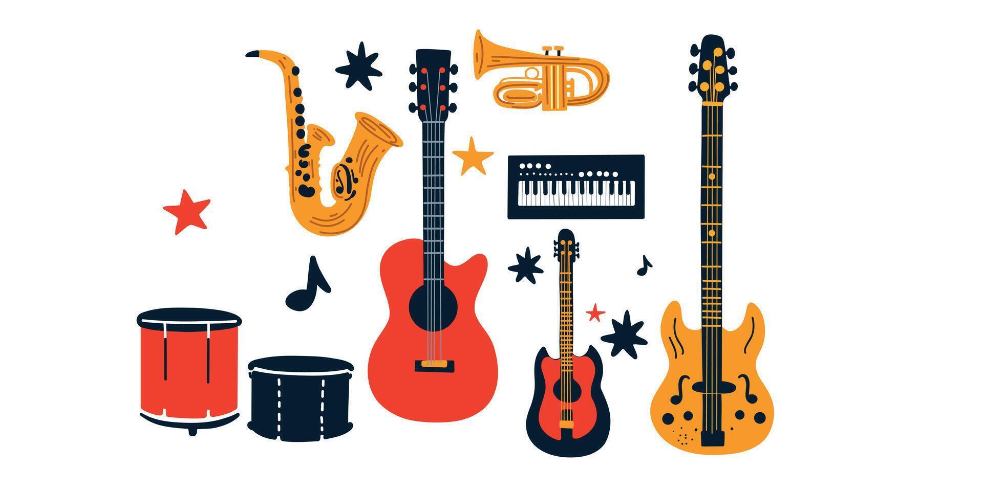 art music instruments vector