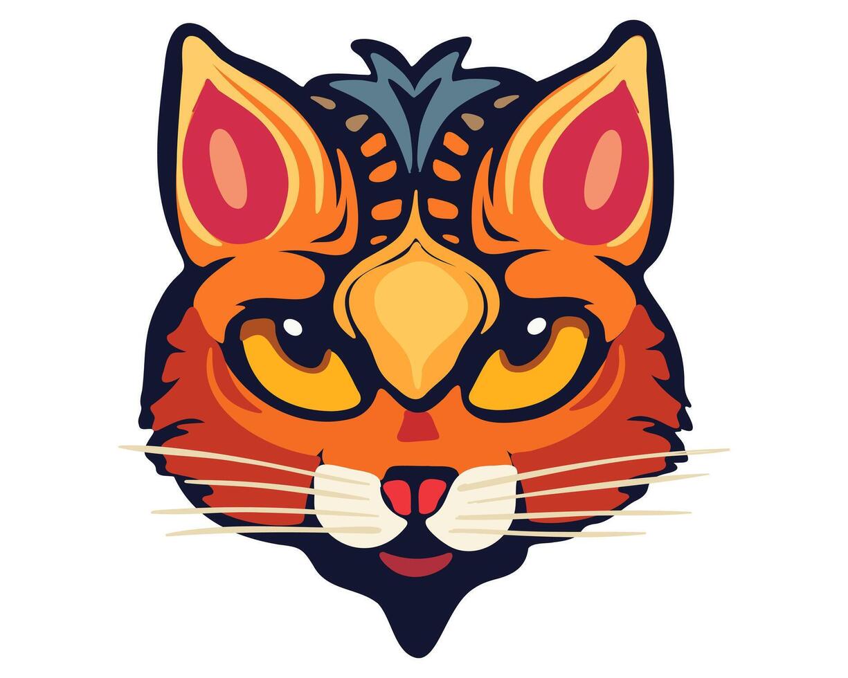 Cat, zentangle style, hand drawn illustration. vector