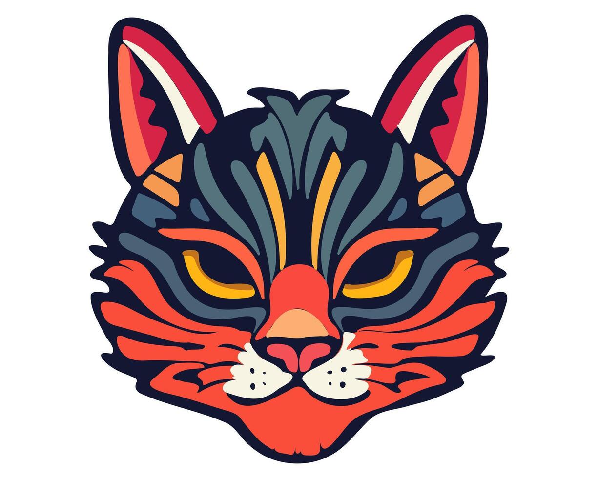 Zentangle stylized head of cat. vector
