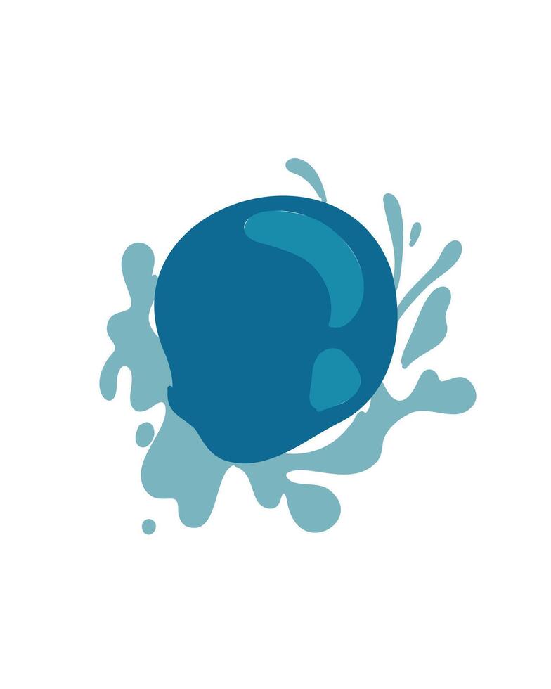 Colorful blue spot or splash on a white background vector