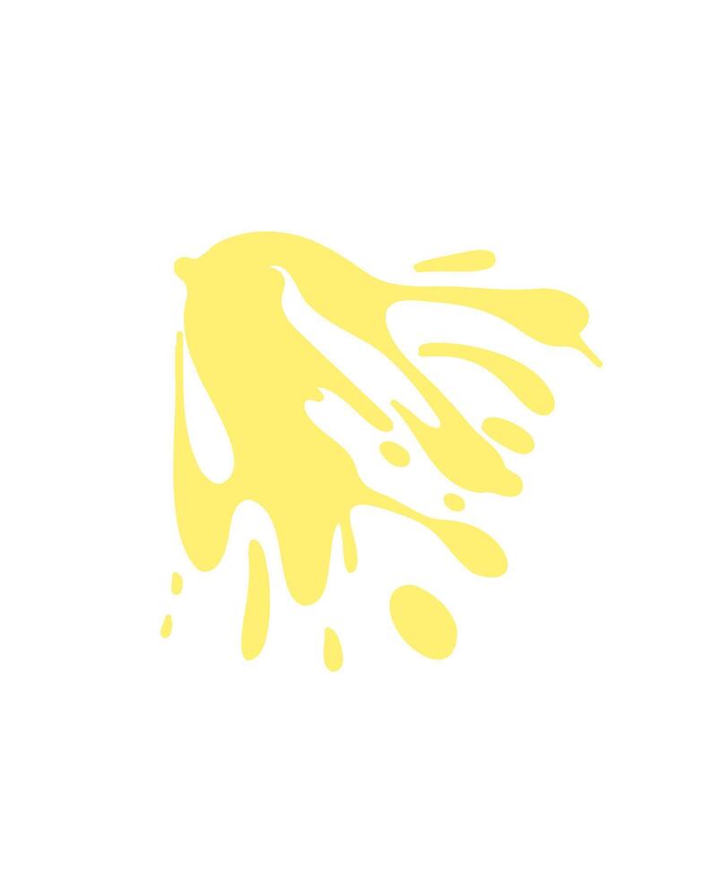 Yellow blot or splash on a white background vector
