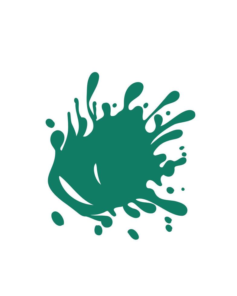 green blot or splash on a white background vector