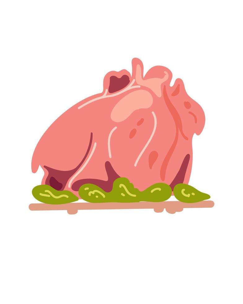 Large carcass of meat vector