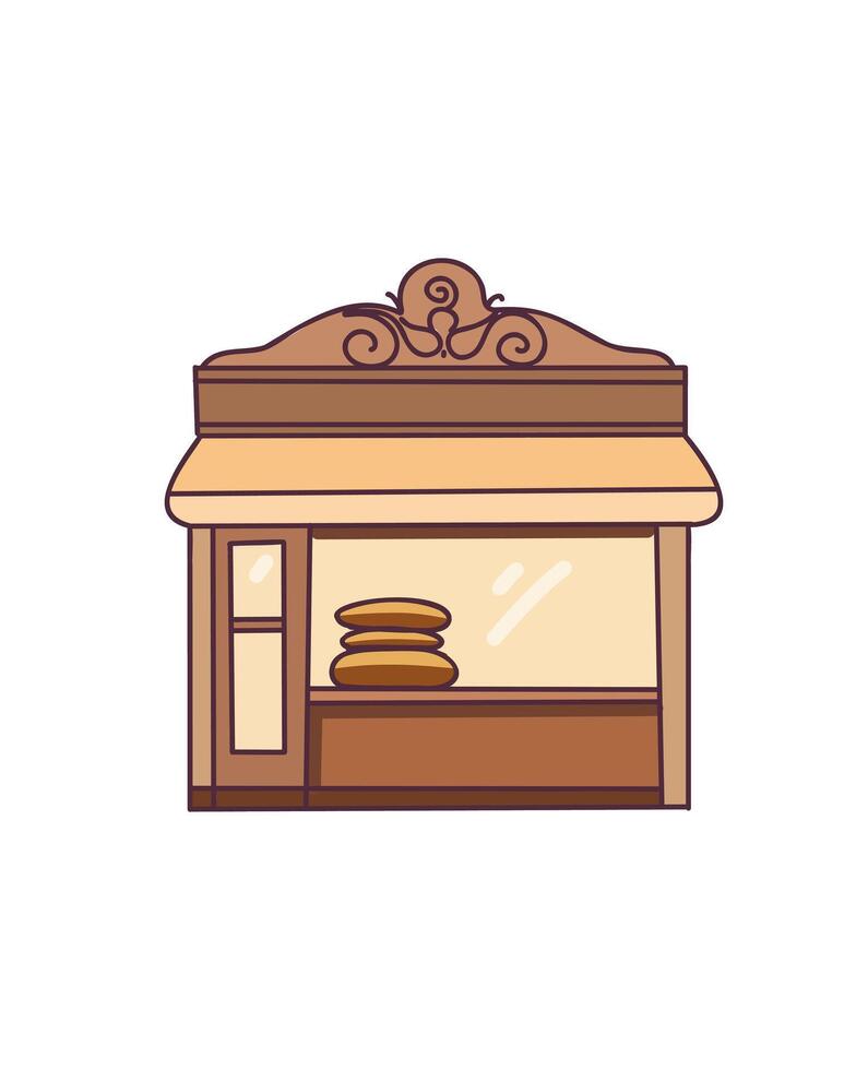 vintage wooden shop facades from europe vector
