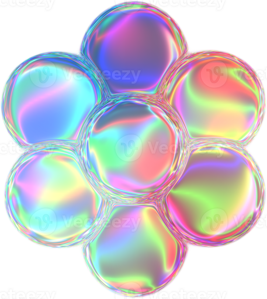Each unique arrangement of glossy circles explores a diverse spectrum of hues, creating a vibrant and dynamic visual experience. png