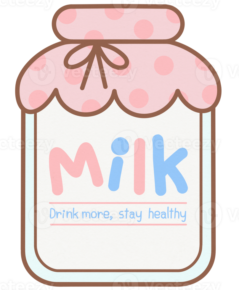 cute sweet hand drawn a bottle of fresh milk png