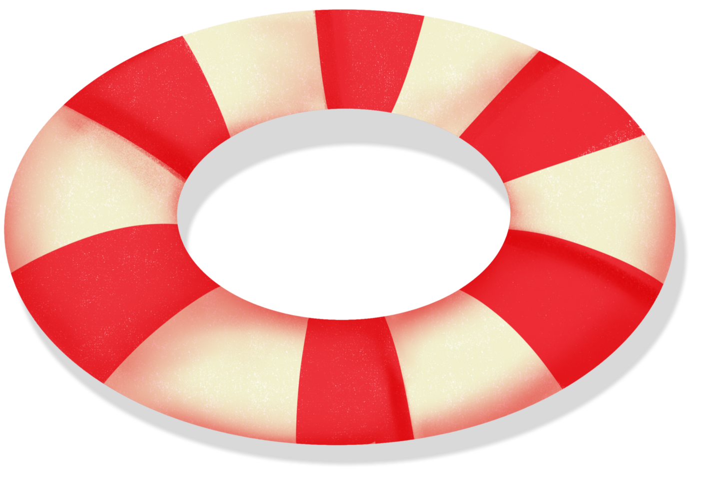 A red and white striped candy can png