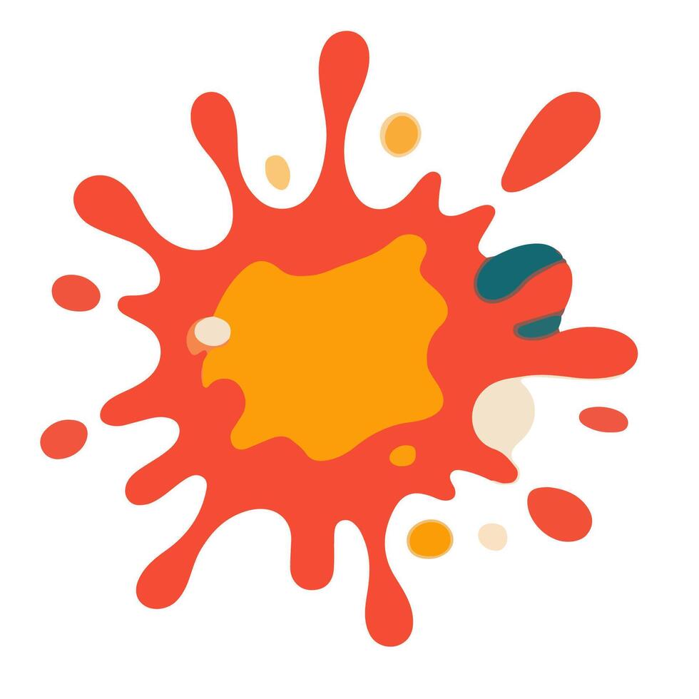 Vibrant Abstract Paint Splatter Design with Warm Hues. vector