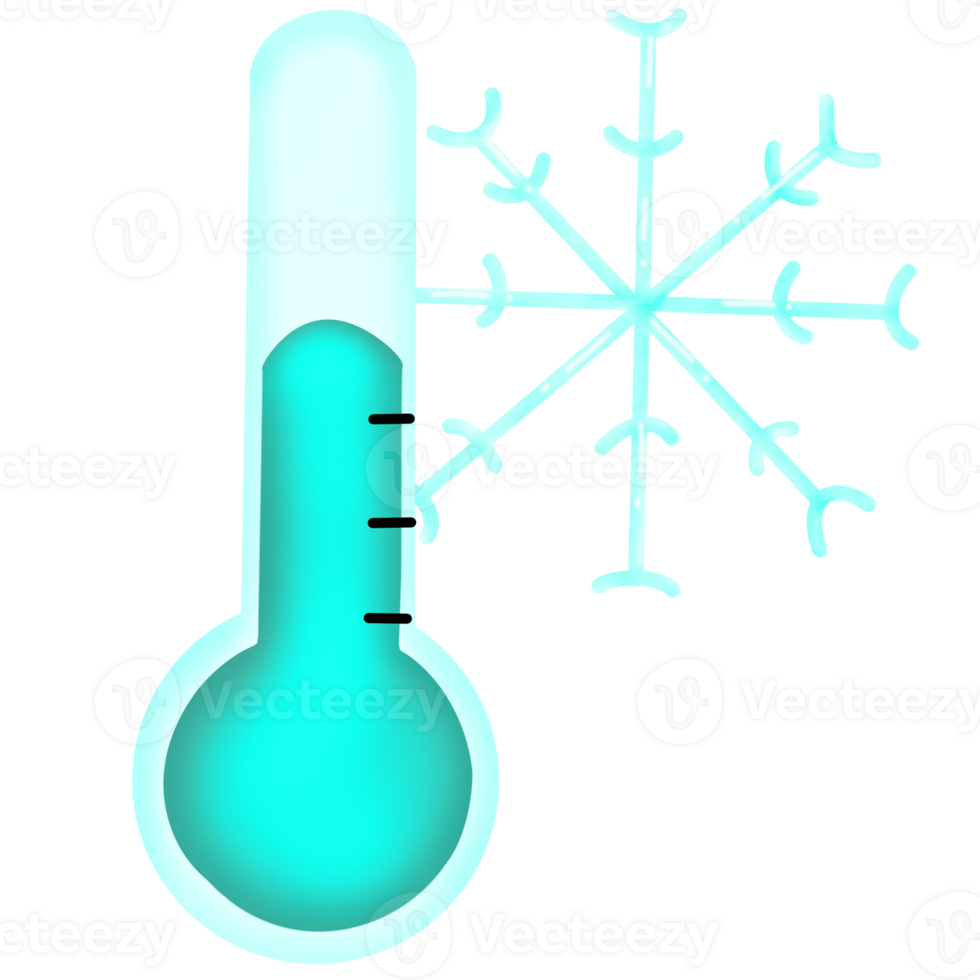 Hot and cold temperature for summer and winter design concept. png