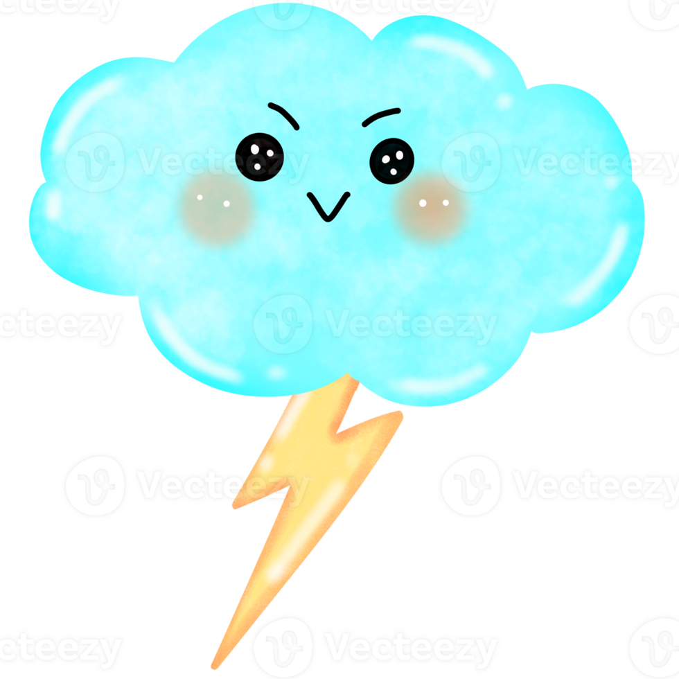 stormy weather icon with rain and lightning bolt png