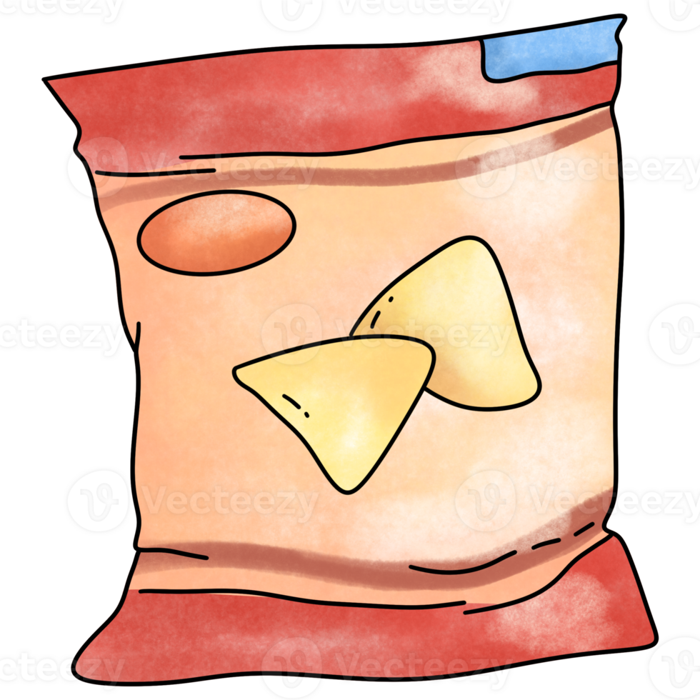 potato chips in a red bag png