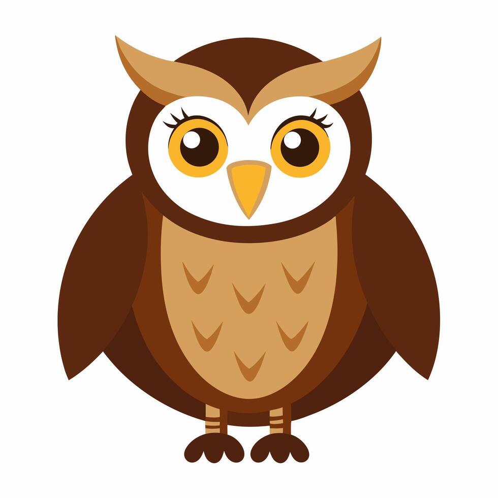 Cute cartoon owl vector