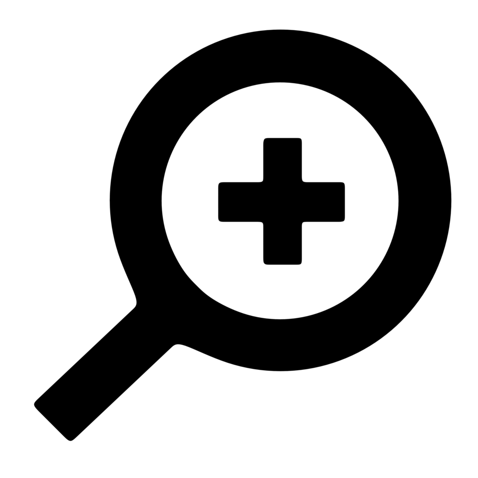 Zoom symbol isolated on transparent background png