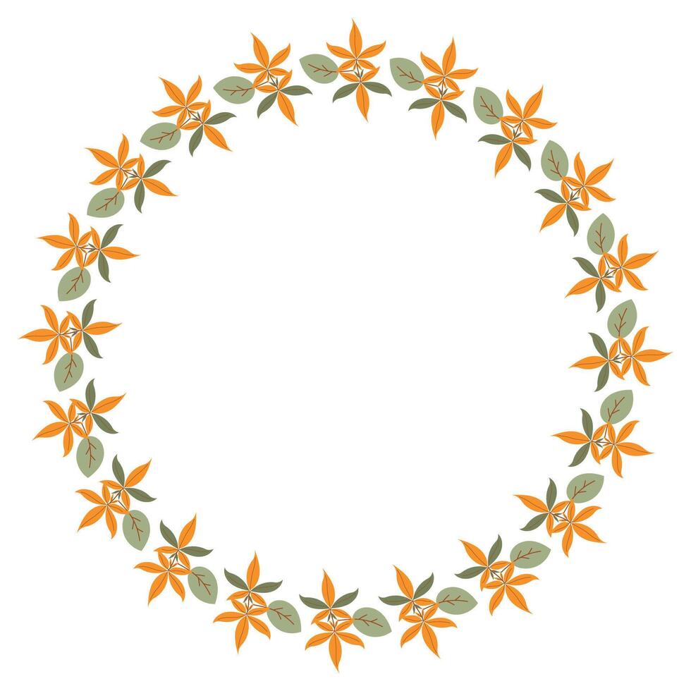 illustration of an autumn frame with beautiful autumn leaves vector