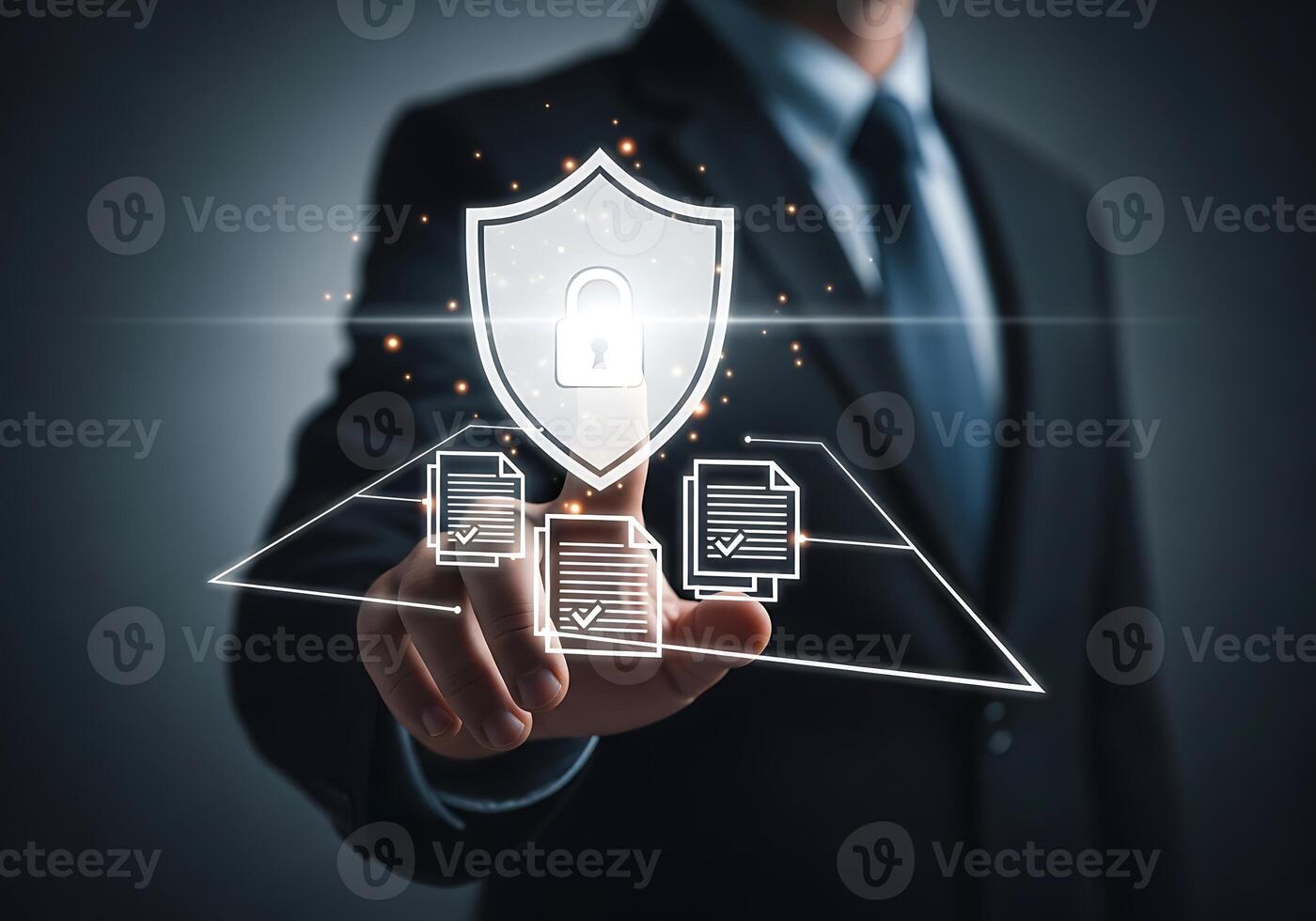 Protecting sensitive business information through digital security protocols photo