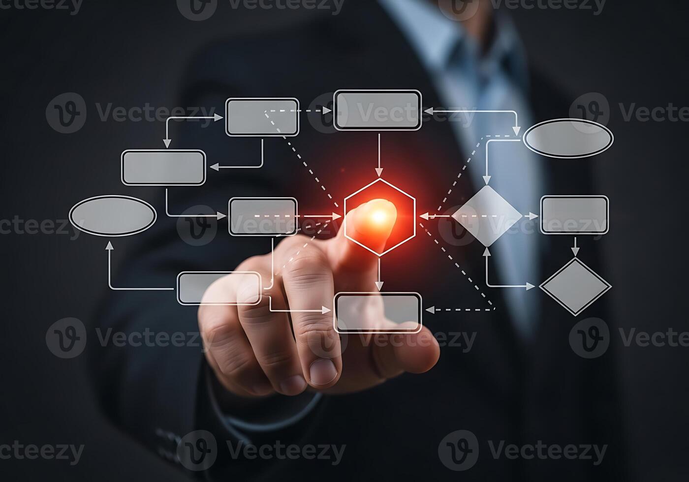 Business process optimization and digital transformation strategy implementation photo