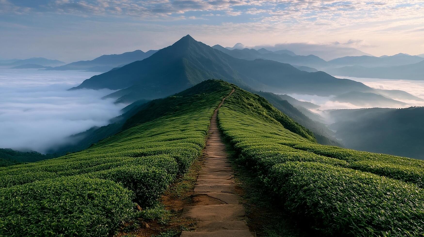 The path to the tea fields photo