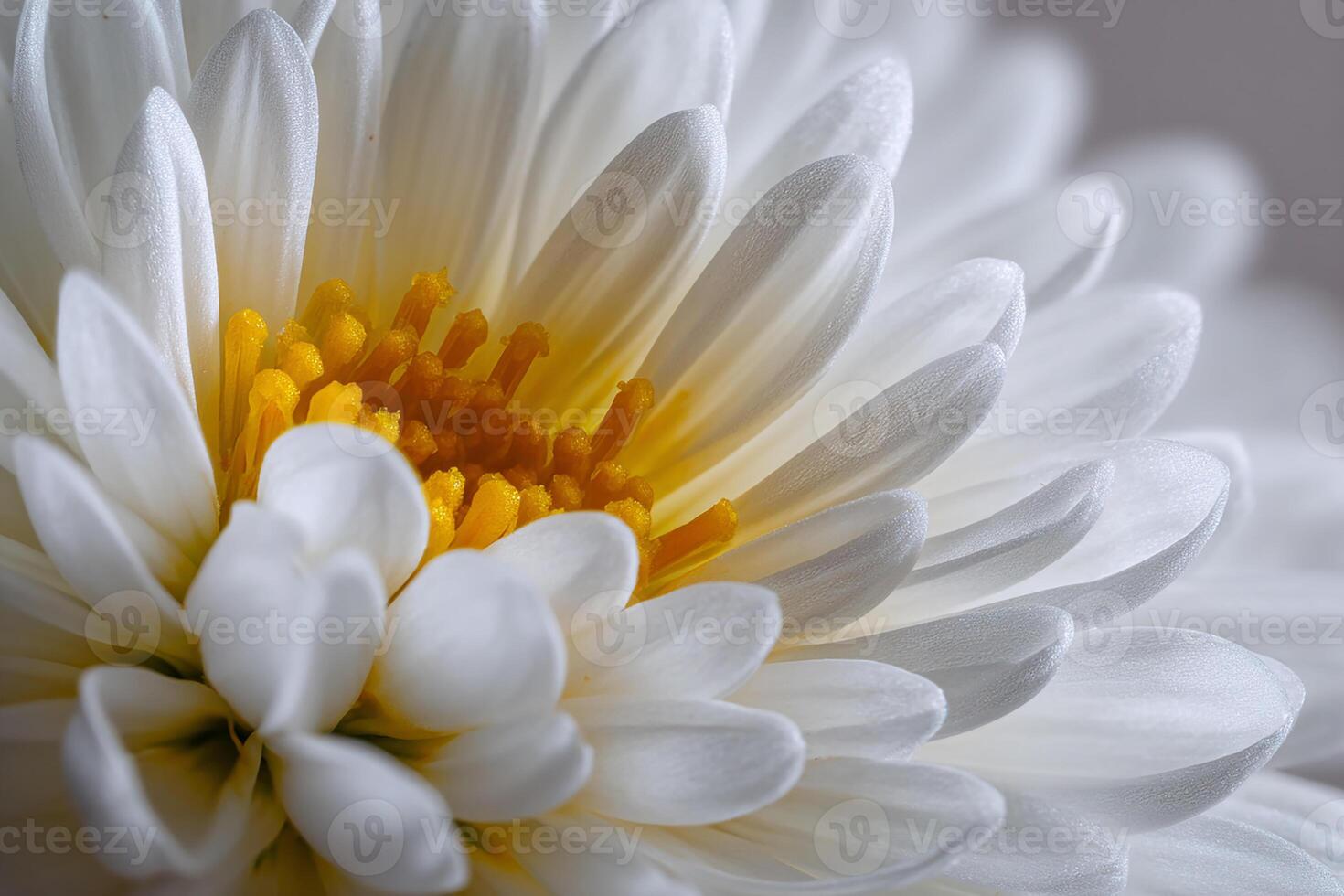 Daisy center close up with realistic flower texture photo
