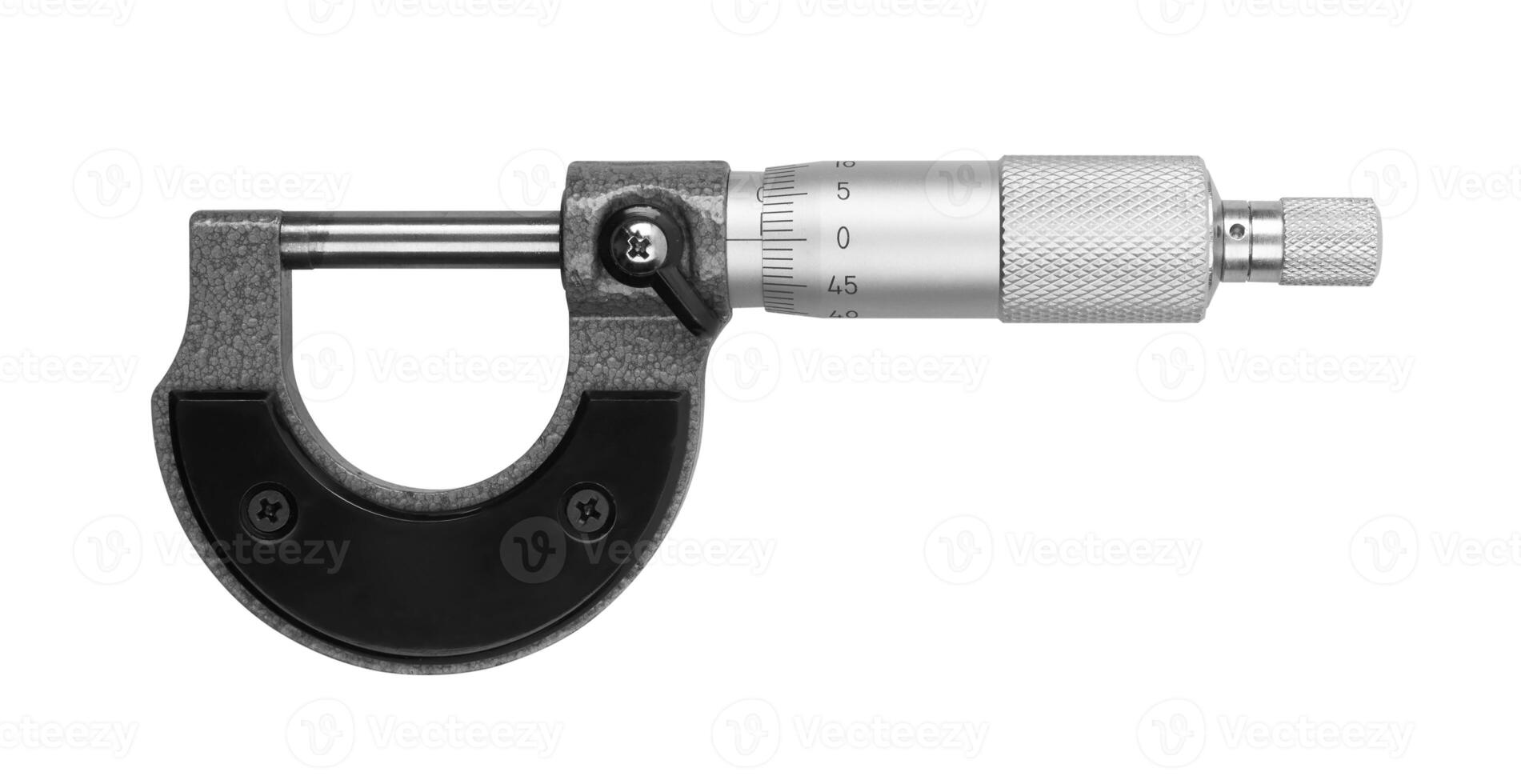Micrometer on white photo