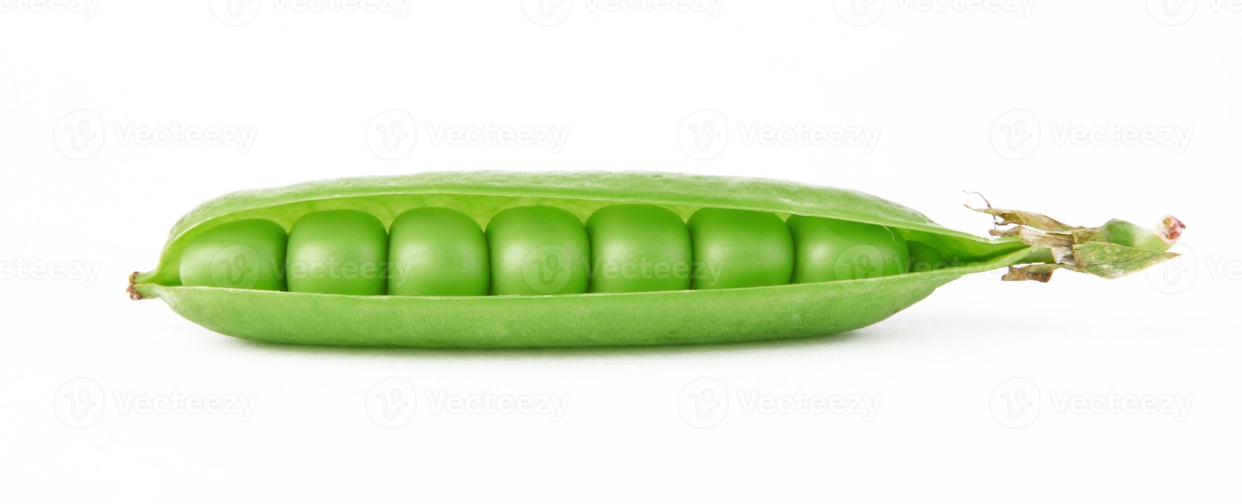 Peas on a white photo