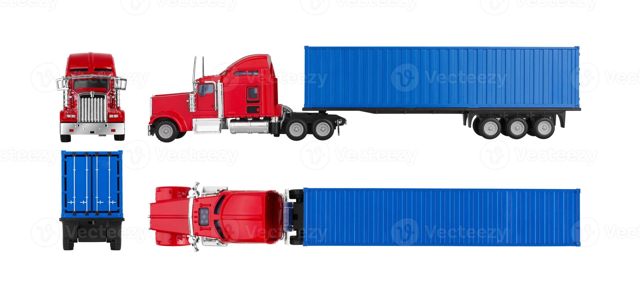 Truck with a cargo container photo