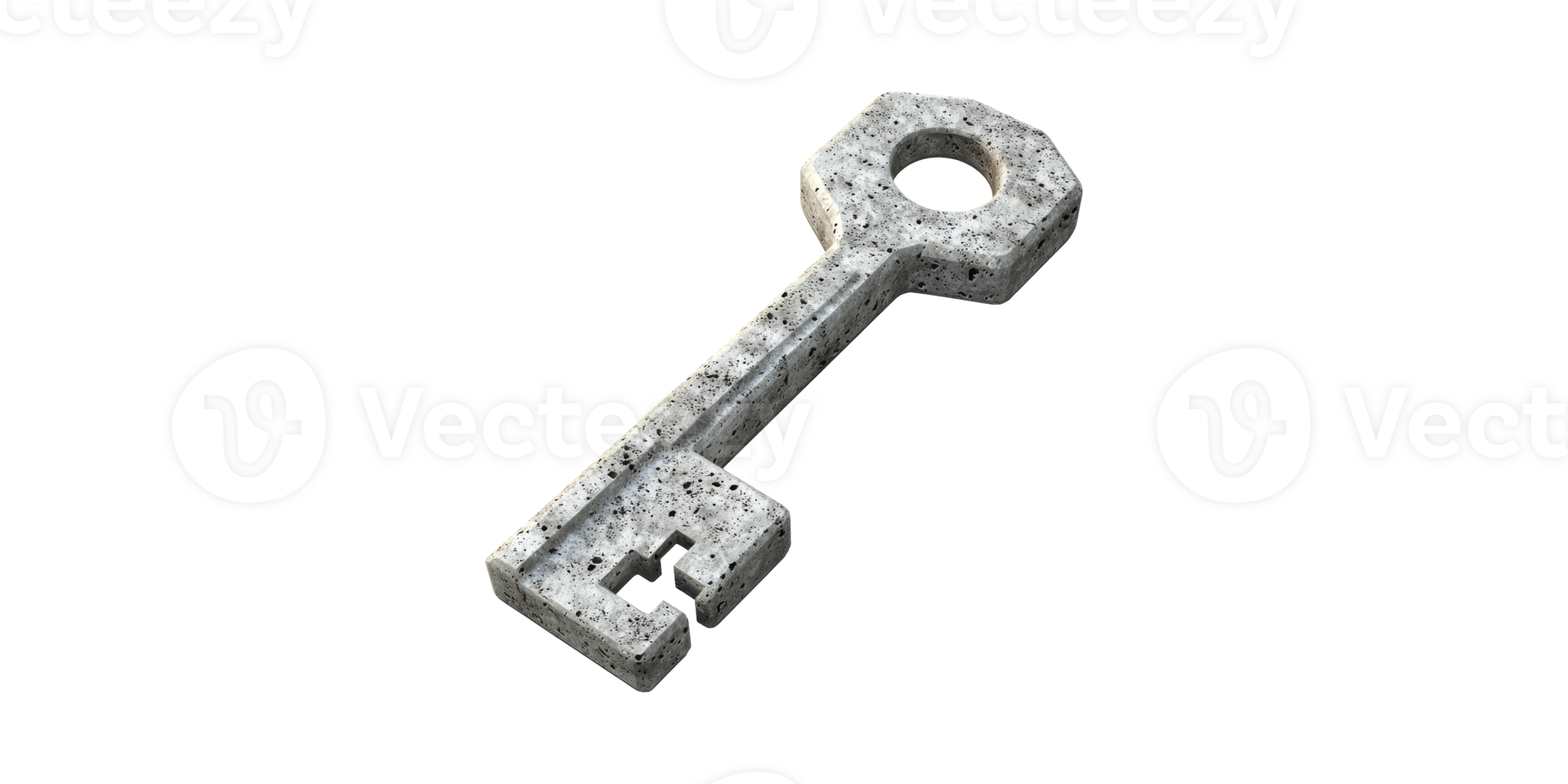 Concrete Key. Symbol Of Strength And Security In Construction And Architecture Isolated On Transparent Background png